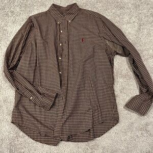 Polo by Ralph Lauren Men's Brown Checkered Shirt
